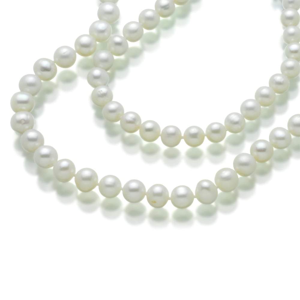 Opera Length White hotsell Pearl Bead Long Necklace 100